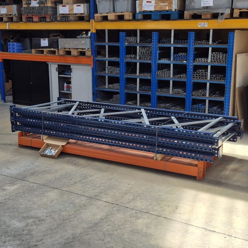 Racks à palettes d&rsquo;occasion – 5 Echelles H.3000 mm, 16 Lisses de 5,4m, 12 m³, 1200000 - Image 1