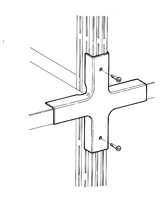 Raidisseur en croix et visserie pour rayonnage galvatop – 1002188 - Image 1