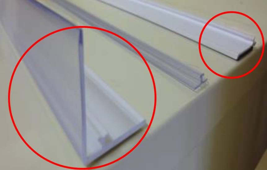 Rail de fixation magnétique de 30 mm pour séparateur plexi – blanc ou transparent – 1 000 ou 1 330 mm - Image 1