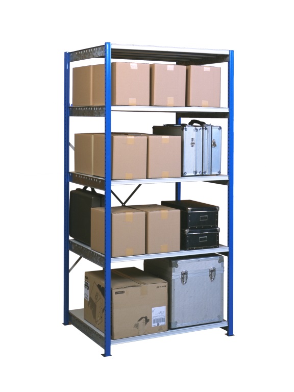 Rayonnage tôlé modulable MSI en acier galvanisé – mono ou multi tablettes - Image 1