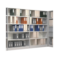 Rayonnage archives à parois tôlées 7 tablettes en acier – dimensions de 900 x 360 x 2200 à 1250 x 500 x 2200 mm - Image 1