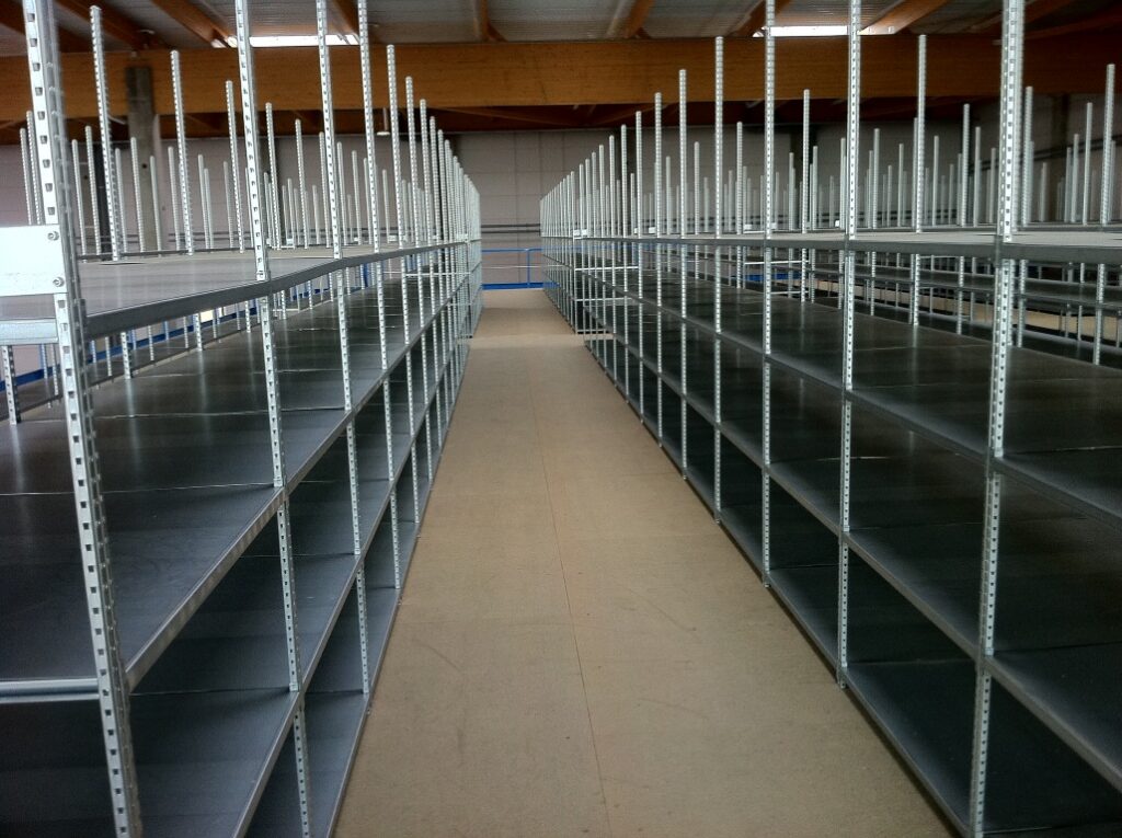 Rayonnage auto-stable profilé R.A.P. – stockage de cartons et dossiers en acier galvanisé - Image 1