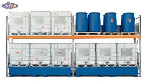 Rayonnage produits chimiques en acier galvanisé ou peint avec bac de rétention - Image 1