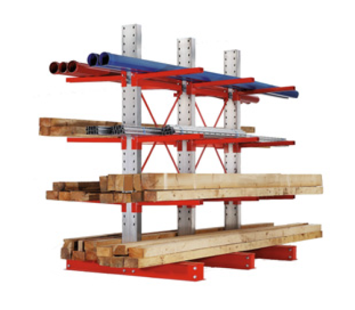Rayonnage cantilever léger SL – stockage panneaux tubes et profilés - Image 1