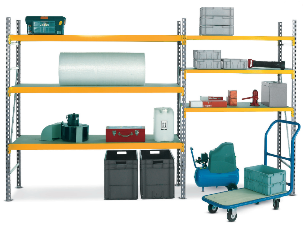 Rayonnage Horus Mi-Lourd – 2100-2400mm, Niveaux Réglables, Acier Galvanisé, 600-1000mm Profondeur - Image 1
