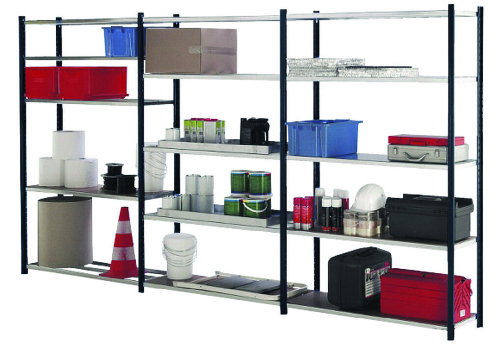 Rayonnage industriel métallique – Réf 215699 – 5 tablettes – Hauteur 200 cm – Galvanisé - Image 1