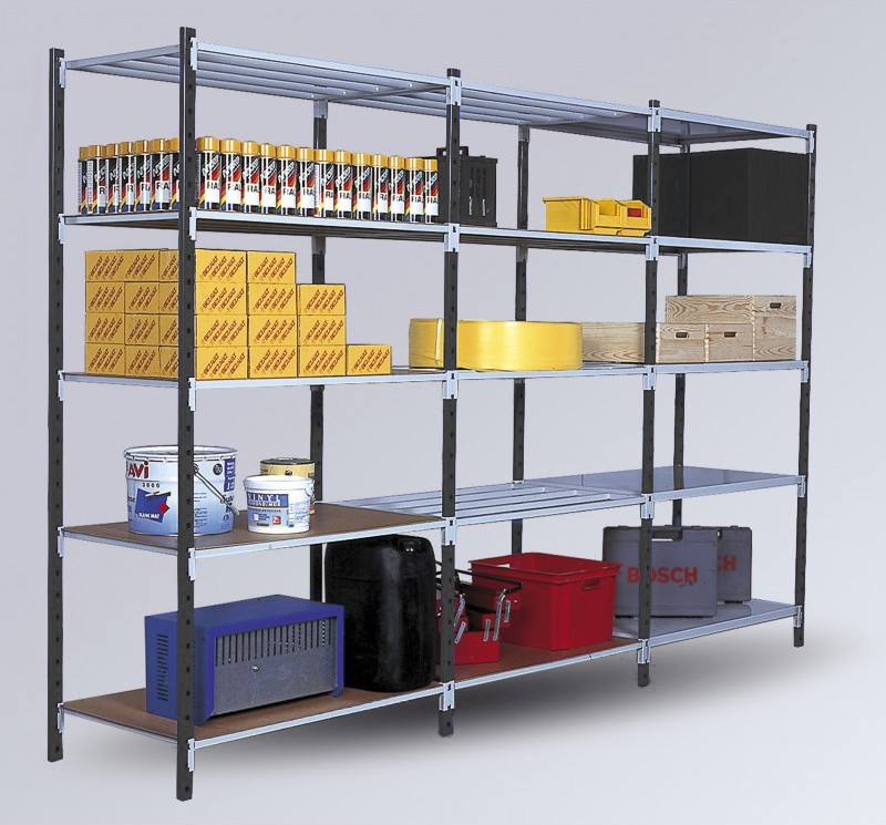 Kit de Rayonnage D&rsquo;Atelier FLIP – Stockage léger pour atelier, 5 niveaux, charge max 233 kg - Image 1