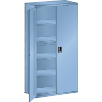 Rayonnage industriel 1000x350x2000mm 80kg avec 6 rayons et parois latérales en tôle pleine - Image 1