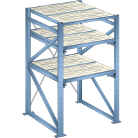 Rayonnage lourd 1290x860x2000mm avec 2 cadres extensibles et 1 cadre fixe - Image 1