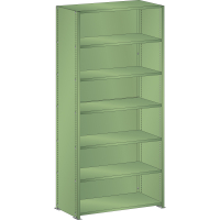 Rayonnage industriel 1000x500x2200mm 160kg avec 7 rayons et parois latérales en tôle pleine - Image 1