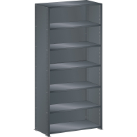 Rayonnage industriel 1000x350x2200mm 80kg – 7 rayons – parois latérales en tôle pleine - Image 1