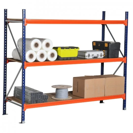 Rayonnage mi-lourd peint 670kg – acier 15/10è modulable en hauteur et longueur - Image 1