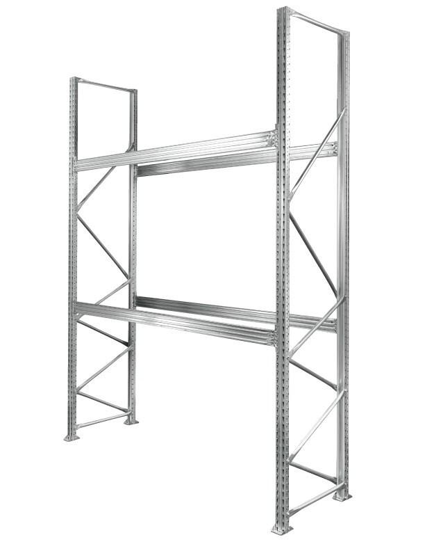 Rayonnage palette palstar galva 2 niveaux charge 3400 kg – 8800417 - Image 1