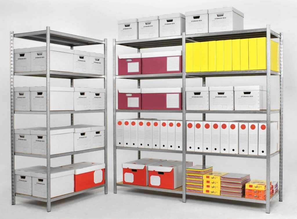 Rayonnage d&rsquo;archives Epsiline – démontable, réglable en hauteur, charge jusqu&rsquo;à 148 kg - Image 1