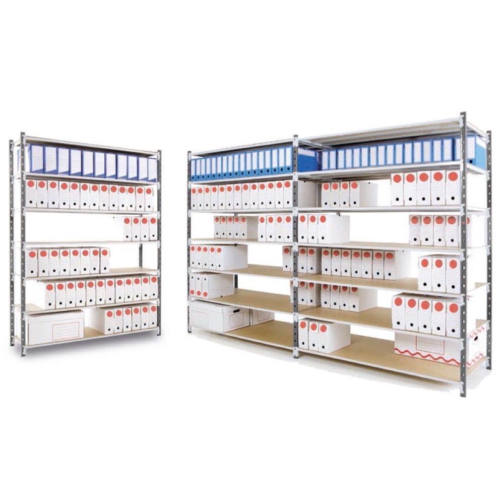 Rayonnage d&rsquo;archives tubulaire Flip 7 niveaux – 205 kg par niveau - Image 1