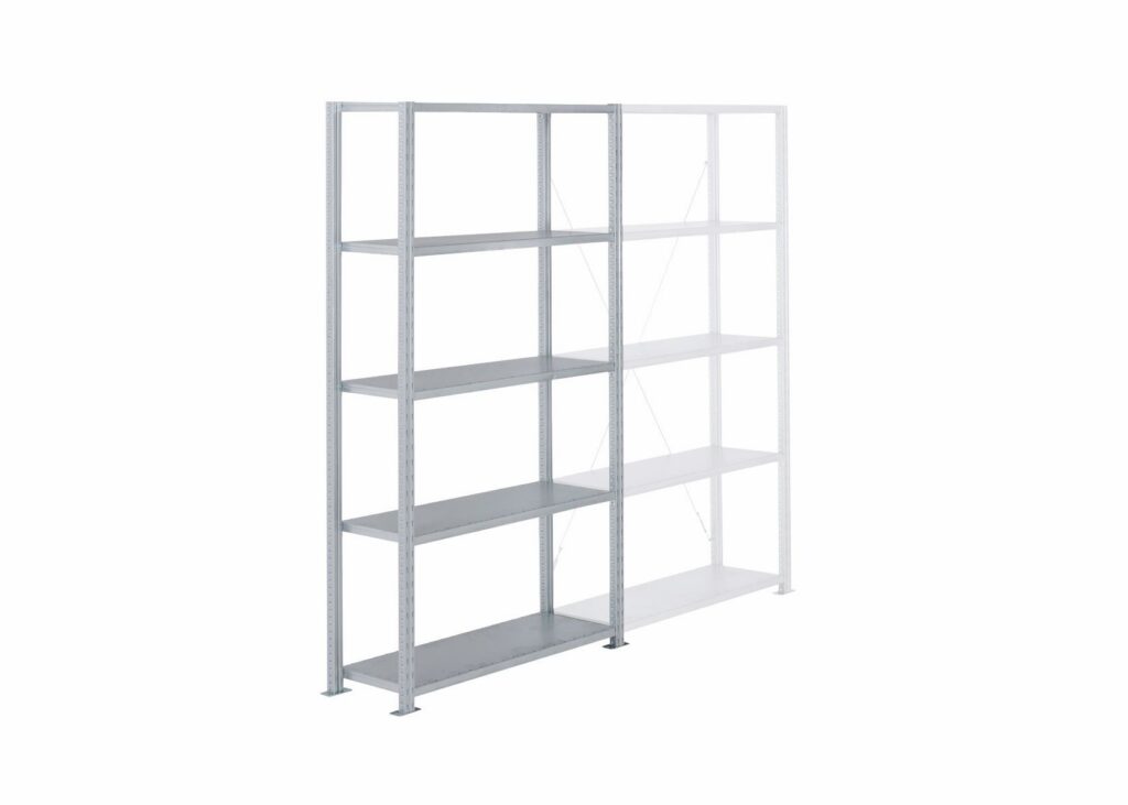 Rayonnage mi-lourd AD’VANCE – galvanisé, capacité 330kg par niveau, référence VAMATZ2010305DCFA099 - Image 1