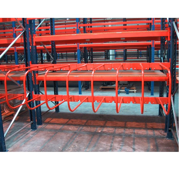 Séparateur vertical pour rack à palettes – tube métallique cintré et soudé, finition RAL 1005 jaune - Image 1