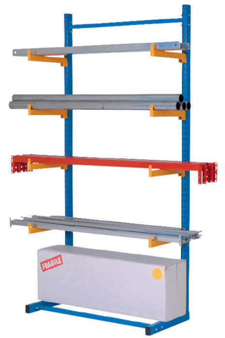 Stockeur fixe Cantilever – Simple ou double face – 2100mm – 20 kg/bras - Image 1