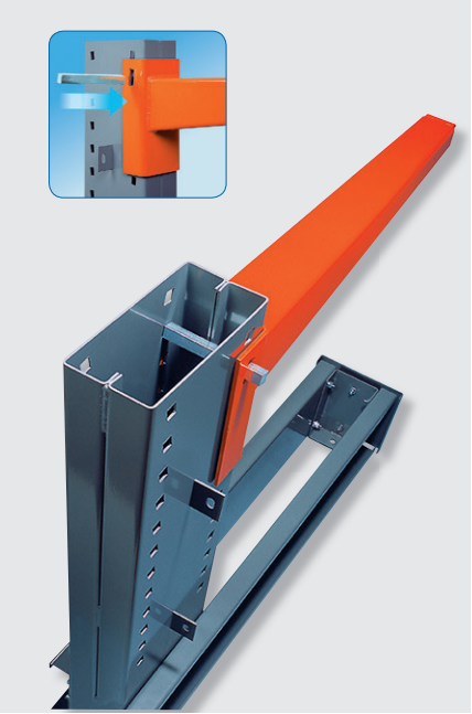Rayonnage cantilever mi-lourd SM – système modulaire simple ou double face – M.S.I. - Image 1