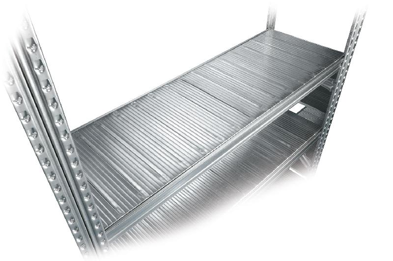 Tablette de rayonnage métallique galvastar l.1050 x p.400 mm charge 155 kg – 1780505 - Image 1