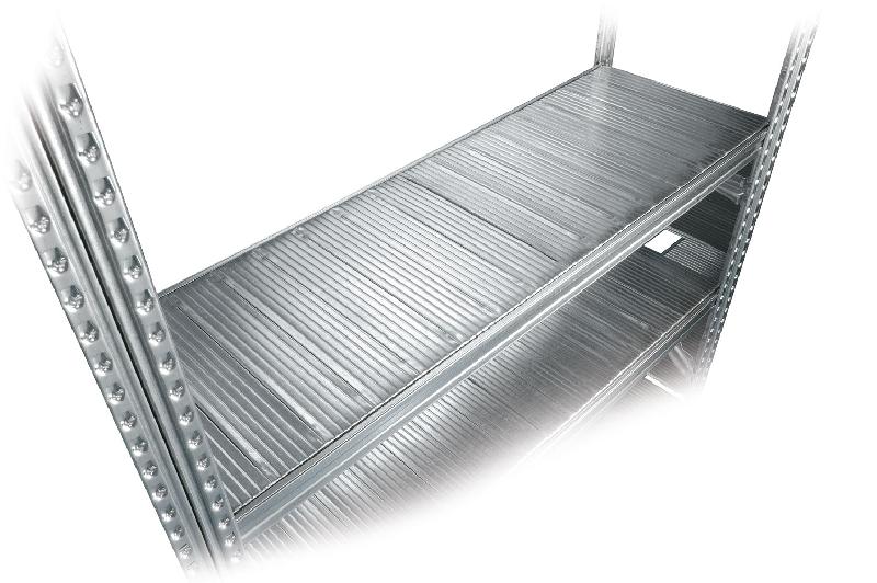 Tablette de rayonnage métallique galvastar l.1500 x p.400 mm charge 205 kg – 1782040 - Image 1