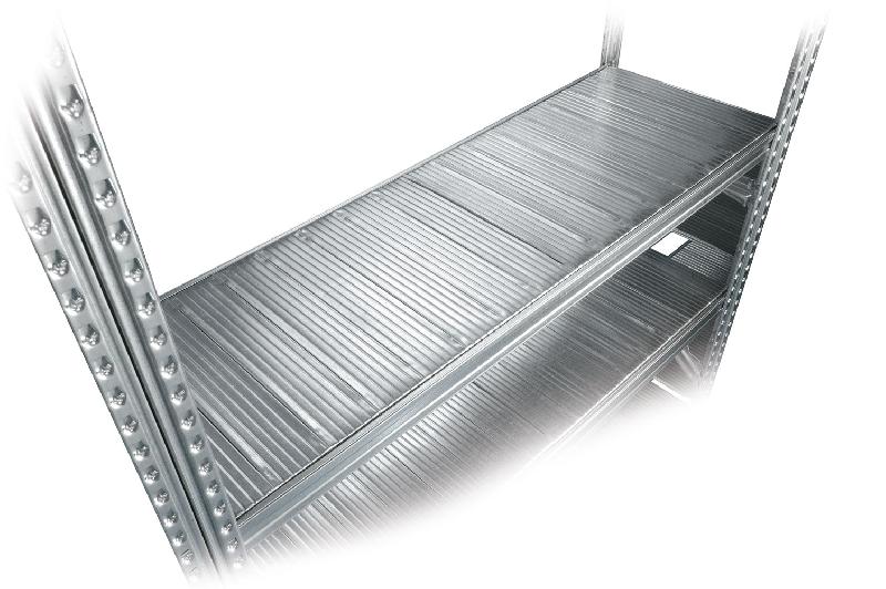 Tablette de rayonnage métallique galvastar l.900 x p.600 mm charge 130 kg – 1780510 - Image 1