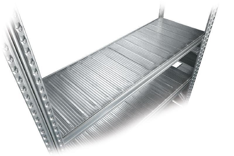 Tablette de rayonnage métallique galvastar l.900 x p.700 mm charge 130 kg – 1780511 - Image 1