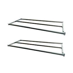 Tablettes pour rayonnage tubulaire AXEL 100 x 35cm x2 PROVOST – gris acier 340041200 - Image 1