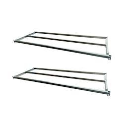 Tablettes pour rayonnage tubulaire AXEL 100 x 40cm x2 PROVOST – gris acier 340041202 - Image 1