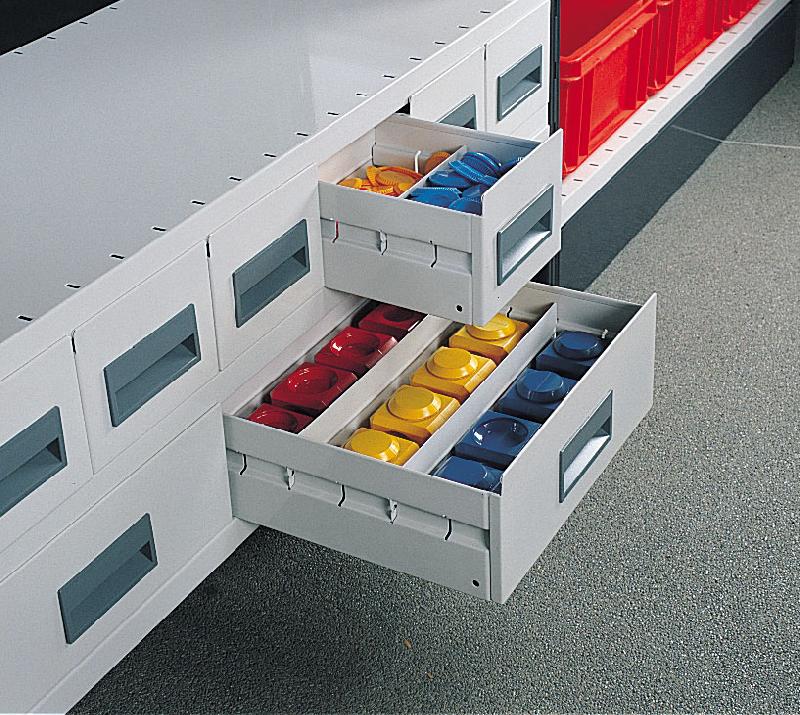 Tiroir métallique p.500 x l.160 mm rayonnage universel peint – 1600024 - Image 1