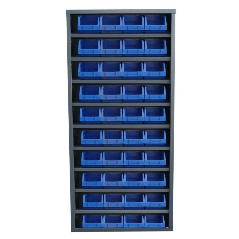 Armoire à bacs sans portes – Bleu / 40 x 4L - Image 1
