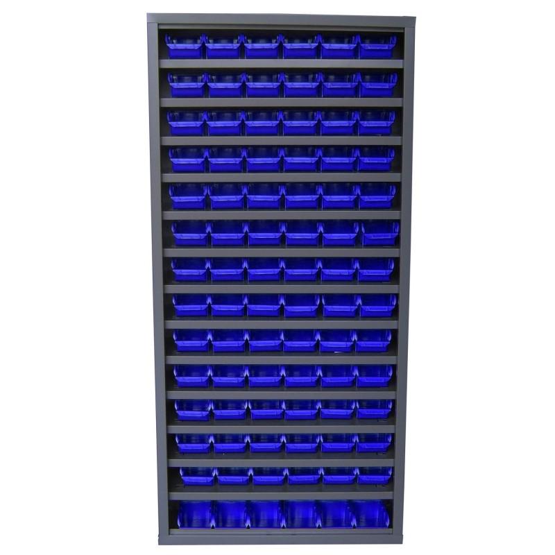 Armoire à bacs sans portes – Bleu / 84 x 1L - Image 1