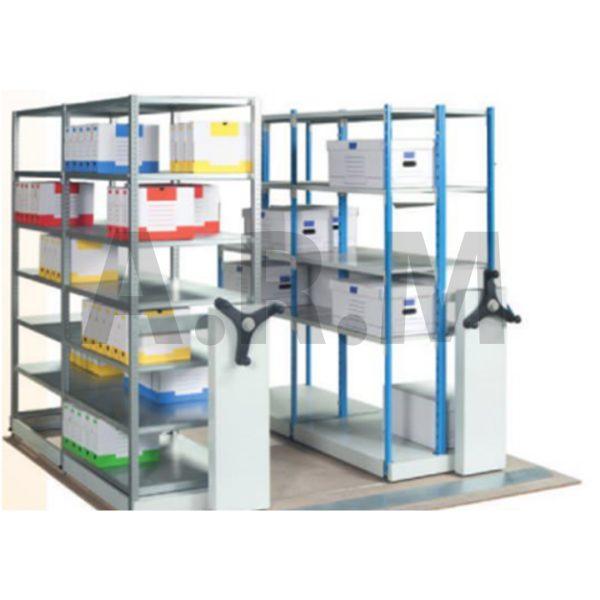 Base mobile Pour le déplacement de rayonnages de moyennes dimensions – OPTIM&rsquo;ROLL - Image 1