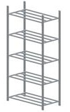 Kit rayonnage métallique standard EPSILINE – élément départ 1000x300mm, hauteur 2000mm, 5 niveaux, galvanisé - Image 1