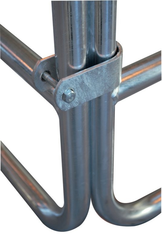 Fixation pour assemblage de panels – Acier galvanisé – Pour boxes d&rsquo;appoint – Livrée avec visserie - Image 1