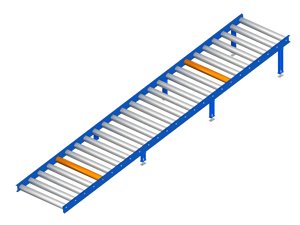 Convoyeur gravitaire – Stockage dynamique de palettes FIFO, 20-1200 kg, rouleaux 60-80 mm, galvanisé - Image 2