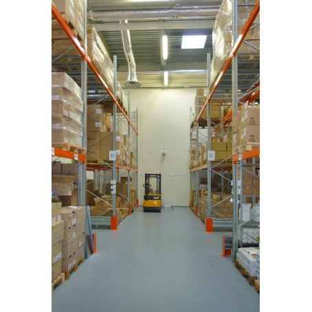 Rayonnage à palettes – Palettier en acier galvanisé avec lisses peintes – Norme NF EN 15512 - Image 1