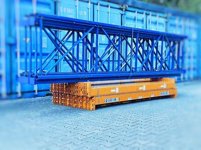 Rack de stockage d&rsquo;occasion DUWIC 4,5 m x 1000 mm en acier galvanisé - Image 1