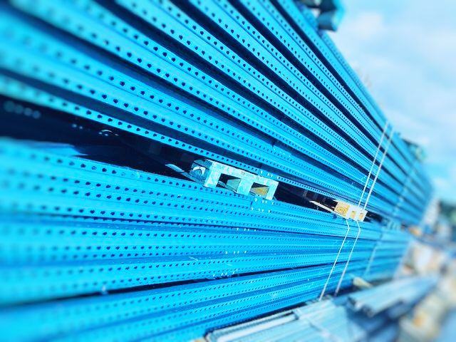 Rack de stockage d&rsquo;occasion POLYPAL 10,5 m x 1100 mm – dimensions et modularité - Image 1