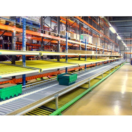 Rayonnage Dynamique cartons – Stockage FIFO pour préparation de commande – Gain de place 35% - Image 1