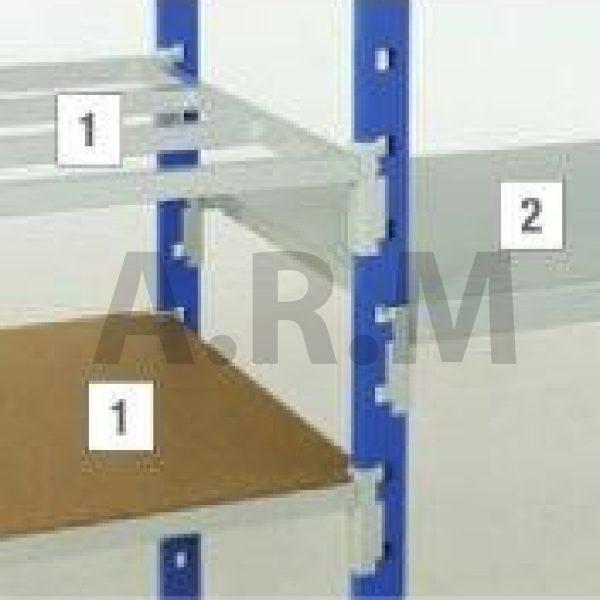 Rayonnage peint à tablettes tubulaires FLIP et tôlées FLICLASS - Image 2