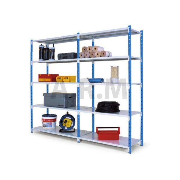 Rayonnage peint à tablettes tubulaires Flip et tôlées Fliclass - Image 2