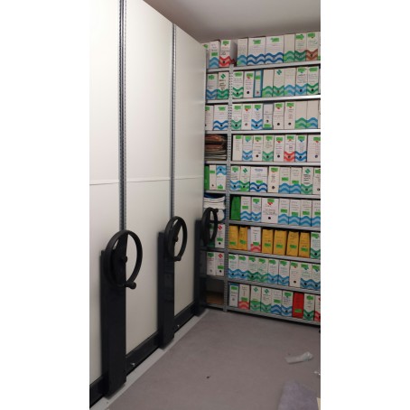 Rayonnage mobile pour stockage et archives – Système de rails au sol avec déplacement manuel - Image 3