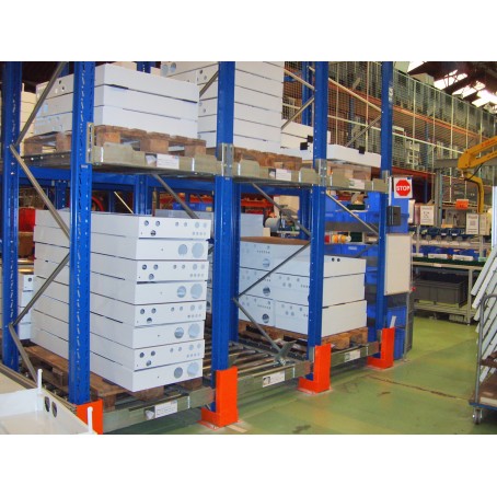 Stockage dynamique à palettes FIFO – pour palettes 800×1200 ou 1000×1200 – système gravitaire - Image 2