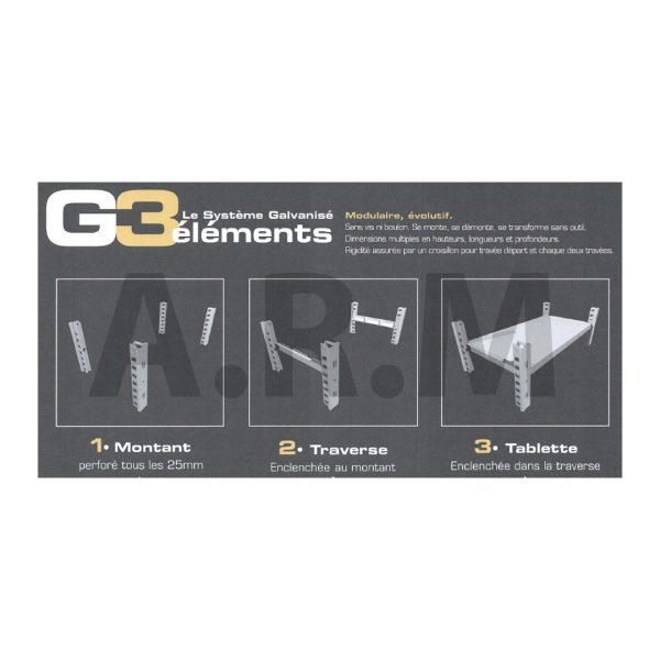 Système galvanisé G3 pour rayonnages - Image 1