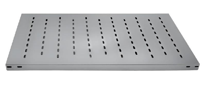 BITO Tablette en inox adapté au contact alimentaire, pour rayonnage du même type  x 1000 x 600, tablettes perforées – inox 49-52938 - Image 1