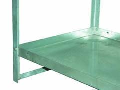 Étagère de rétention en acier – 20 L – pour rayonnage 13/20 – 1300x620x50 mm – 19 kg - Image 1