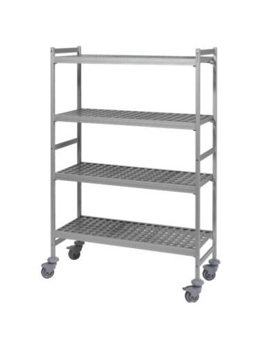 FERMOD Rayonnage mobile clayettes polymère 6611 Fermostock L 1077 mm- 4 niveaux-profondeur 360 mm – 3617800296686 - Image 1