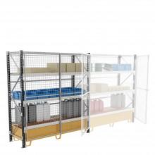 Rayonnage acier grillagé – Profondeur 800 mm – 3 niveaux – 1800 x 800 x 2000-2500 mm - Image 1