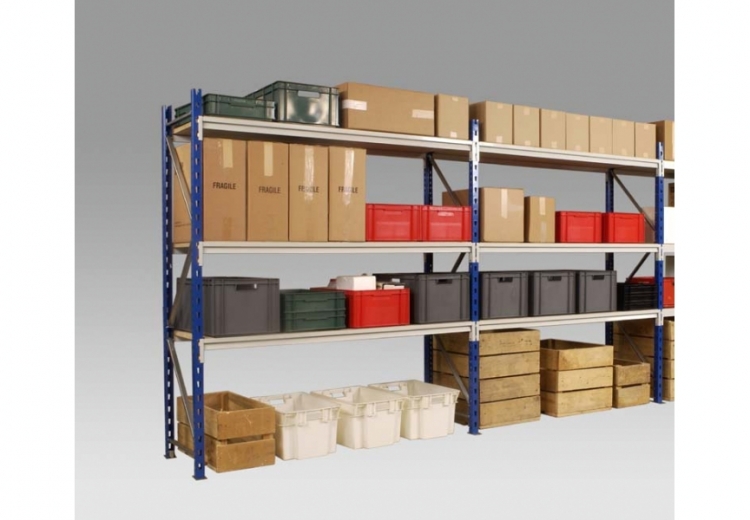 Rayonnage semi-lourd 3 UD – stockage de charges volumineuses, fabrication française - Image 1